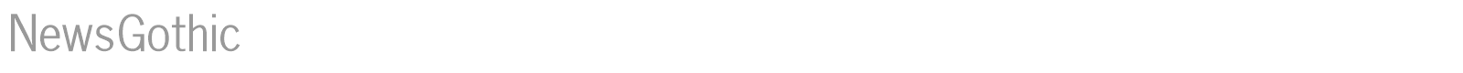NewsGothic font preview